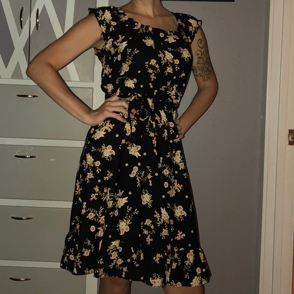 Lauren conrad black floral dress Clearance